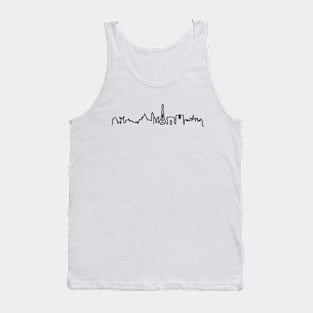 Paris France Line Art Tank Top